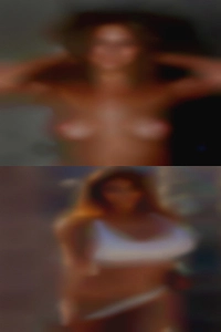 Nude woman girls holding carp.